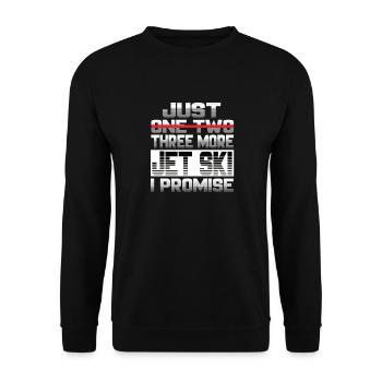 Just One More Jet ski I Promise Jet Ski Jetski - Unisex Pullover - Schwarz - Vorne - Alina (178cm) & Michal (187cm)