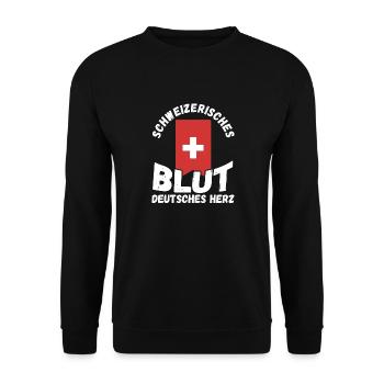 Suisse suisse - Sweat-shirt Unisexe - noir - Devant - Alina (178cm) & Michal (187cm)
