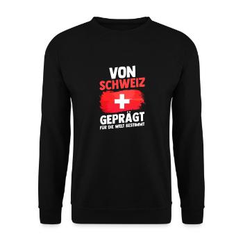 Suisse suisse - Sweat-shirt Unisexe - noir - Devant - Alina (178cm) & Michal (187cm)