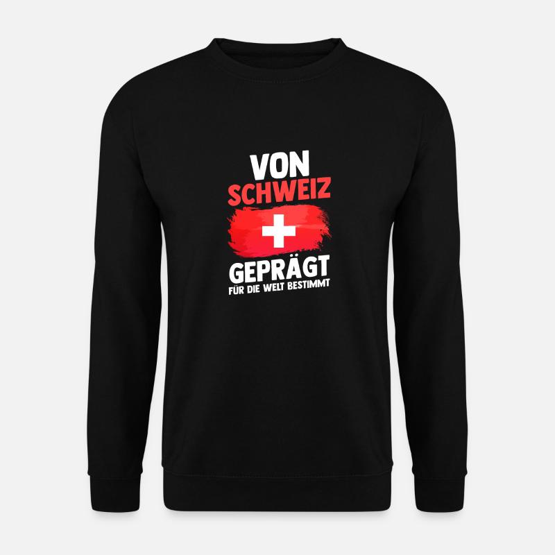 Schweizer Schweiz - Unisex Pullover - Schwarz
