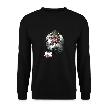 Bunny Bunnies Forest Animals Forest Nature Nature Lover - Unisex Sweatshirt - black - Front - Alina (178cm) & Michal (187cm)