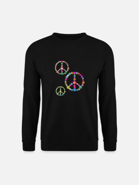 Flower Power Blumen - Unisex Pullover - Schwarz