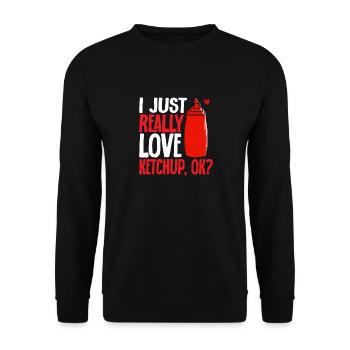 Ketchup Tomato ketchup - Unisex Sweatshirt - black - Front - Alina (178cm) & Michal (187cm)
