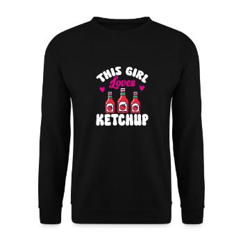 Ketchup Tomato ketchup - Unisex Sweatshirt - black - Front - Alina (178cm) & Michal (187cm)