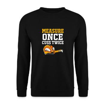 Construction worker construction site - Unisex Sweatshirt - black - Front - Alina (178cm) & Michal (187cm)