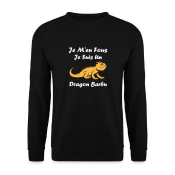 Dragon barbu - Sweat-shirt Unisexe - noir - Devant - Alina (178cm) & Michal (187cm)