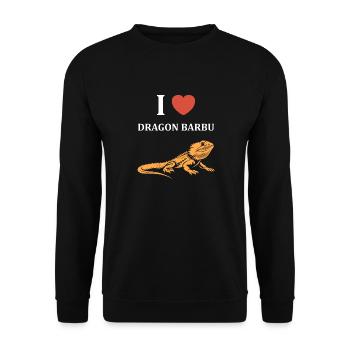 Dragon barbu - Sweat-shirt Unisexe - noir - Devant - Alina (178cm) & Michal (187cm)