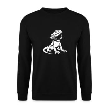 Bearded Dragon - Unisex Sweatshirt - black - Front - Alina (178cm) & Michal (187cm)