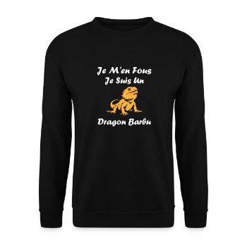 Dragon barbu - Sweat-shirt Unisexe - noir - Devant - Alina (178cm) & Michal (187cm)