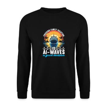 Croisière Vacances Bateau de croisière - Sweat-shirt Unisexe - noir - Devant - Alina (178cm) & Michal (187cm)
