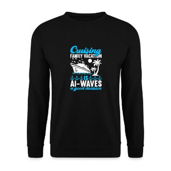 Croisière Vacances Bateau de croisière - Sweat-shirt Unisexe - noir - Devant - Alina (178cm) & Michal (187cm)
