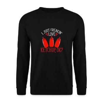 Ketchup Tomato ketchup - Unisex Sweatshirt - black - Front - Alina (178cm) & Michal (187cm)