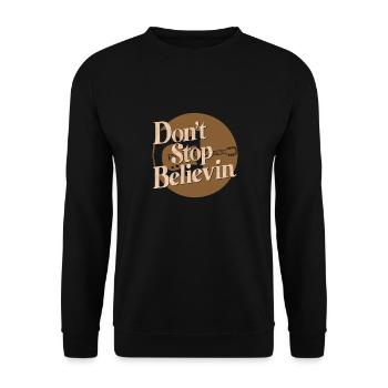 N’ARRÊTEZ PAS DE CROIRE - Sweat-shirt Unisexe - noir - Devant - Alina (178cm) & Michal (187cm)
