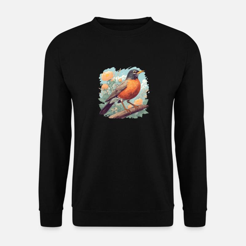 Robin Rotkehlchen - Unisex Sweatshirt - black