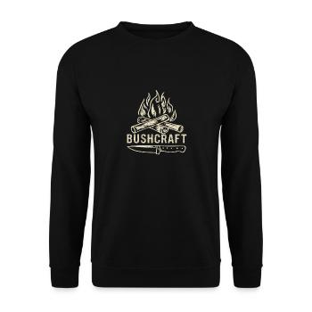 Bushcraft - Sweat-shirt Unisexe - noir - Devant - Alina (178cm) & Michal (187cm)