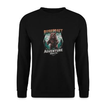Bushcraft - Sweat-shirt Unisexe - noir - Devant - Alina (178cm) & Michal (187cm)