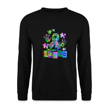 Autisme Super-héros Soignant Puzzle Enfants Anormaux - Sweat-shirt Unisexe - noir - Devant - Alina (178cm) & Michal (187cm)