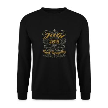 July 2015 Birthday July 2015 Gift 2015 - Unisex Sweatshirt - black - Front - Alina (178cm) & Michal (187cm)
