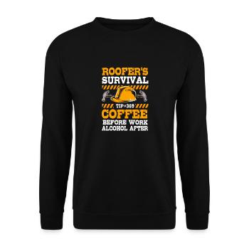 Construction worker construction site - Unisex Sweatshirt - black - Front - Alina (178cm) & Michal (187cm)