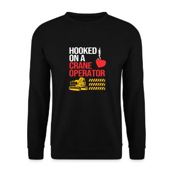 Grue de chantier de chantier de chantier de construction - Sweat-shirt Unisexe - noir - Devant - Alina (178cm) & Michal (187cm)