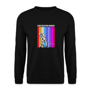 Construction worker construction site - Unisex Sweatshirt - black - Front - Alina (178cm) & Michal (187cm)