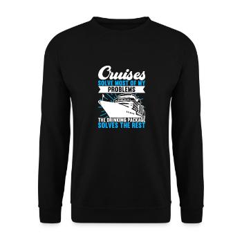 Croisière Vacances Bateau de croisière - Sweat-shirt Unisexe - noir - Devant - Alina (178cm) & Michal (187cm)