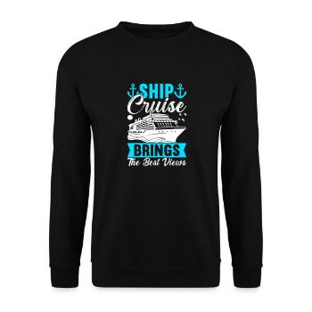 Croisière Vacances Bateau de croisière - Sweat-shirt Unisexe - noir - Devant - Alina (178cm) & Michal (187cm)
