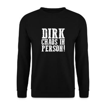 Prénom Dirk - Sweat-shirt Unisexe - noir - Devant - Alina (178cm) & Michal (187cm)