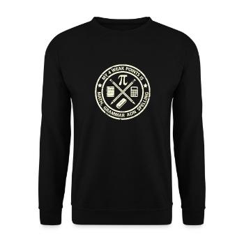 Mathématiques, grammaire et orthographe - Sweat-shirt Unisexe - noir - Devant - Alina (178cm) & Michal (187cm)