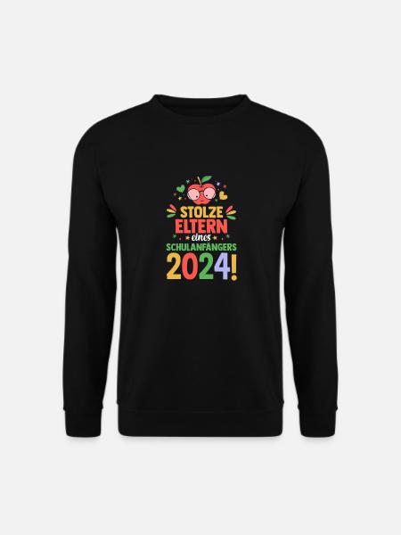 Eltern Schulkind Grundschule Erste Klasse Einschul - Unisex Pullover - Schwarz