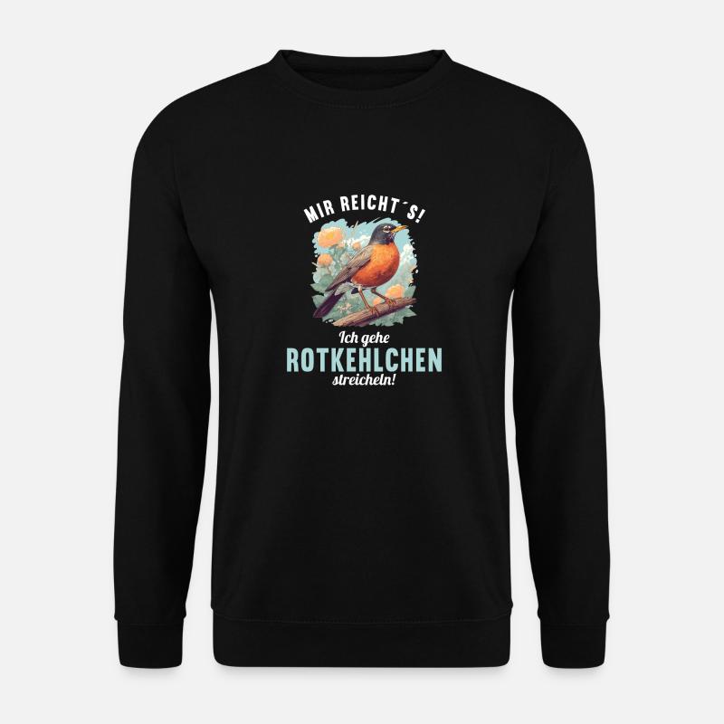 Robin Rotkehlchen - Unisex Sweatshirt - black