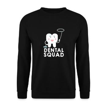 Dental Squad Dental Assistant Dentist Student - Unisex Pullover - Schwarz - Vorne - Alina (178cm) & Michal (187cm)