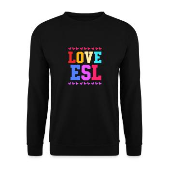 Englischlehrerin Englisch Lehrer - Unisex Pullover - Schwarz - Vorne - Alina (178cm) & Michal (187cm)