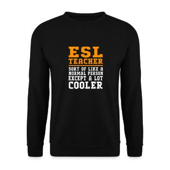 Englischlehrerin Englisch Lehrer - Unisex Pullover - Schwarz - Vorne - Alina (178cm) & Michal (187cm)