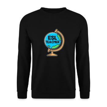 Englischlehrerin Englisch Lehrer - Unisex Pullover - Schwarz - Vorne - Alina (178cm) & Michal (187cm)