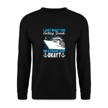 Croisière Vacances Bateau de croisière - Sweat-shirt Unisexe - noir - Devant - Alina (178cm) & Michal (187cm)