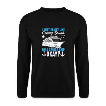 Croisière Vacances Bateau de croisière - Sweat-shirt Unisexe - noir - Devant - Alina (178cm) & Michal (187cm)