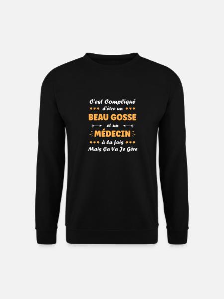 médecin - Sweat-shirt Unisexe - noir