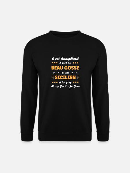 Sicilien - Sweat-shirt Unisexe - noir