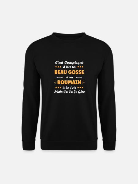 roumain - Sweat-shirt Unisexe - noir
