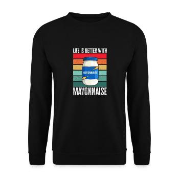 Mayonnaise - Sweat-shirt Unisexe - noir - Devant - Alina (178cm) & Michal (187cm)