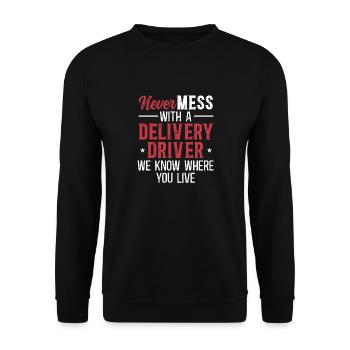 Supplier Package Delivery - Unisex Sweatshirt - black - Front - Alina (178cm) & Michal (187cm)