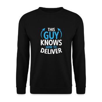 Supplier Package Delivery - Unisex Sweatshirt - black - Front - Alina (178cm) & Michal (187cm)