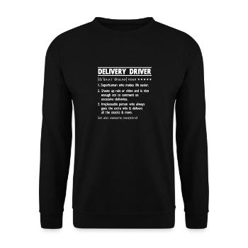 Supplier Package Delivery - Unisex Sweatshirt - black - Front - Alina (178cm) & Michal (187cm)