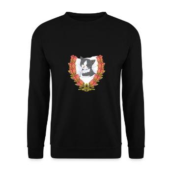 Cat Cats Kitten Sleeping Child - Unisex Sweatshirt - black - Front - Alina (178cm) & Michal (187cm)
