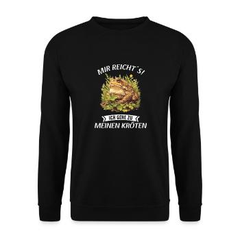 Crapaud crapaud crapaud - Sweat-shirt Unisexe - noir - Devant - Alina (178cm) & Michal (187cm)