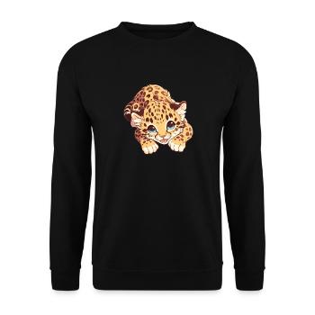 Amur Leopard Amurleoparden Amurleopard - Unisex Sweatshirt - black - Front - Alina (178cm) & Michal (187cm)