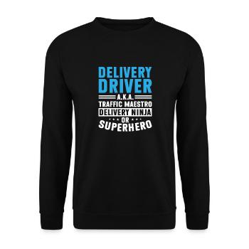 Supplier Package Delivery - Unisex Sweatshirt - black - Front - Alina (178cm) & Michal (187cm)