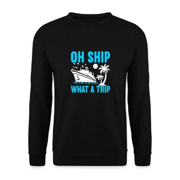 Kreuzfahrt Urlaub Kreuzfahrtschiff - Unisex Pullover - Schwarz - Vorne - Alina (178cm) & Michal (187cm)