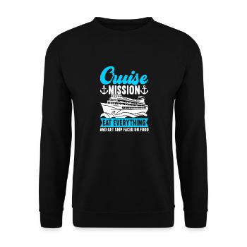 Kreuzfahrt Urlaub Kreuzfahrtschiff - Unisex Pullover - Schwarz - Vorne - Alina (178cm) & Michal (187cm)